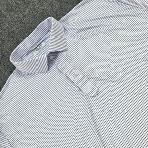 Collars & Co Featherweight Dress Collar Polo Shirt Striped‎ Mens 2XL